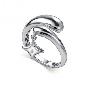 Серебряное кольцо АЛЬКОР с фианитом 01-5358/00КЦ-00 фото