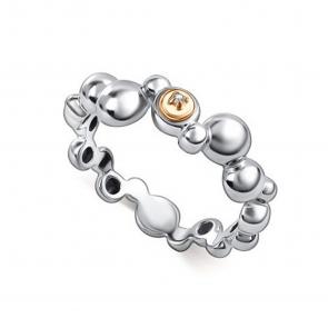 Серебряное кольцо АЛЬКОР с золотой накладкой и бриллиантом 01-5363/000Б-00 фото