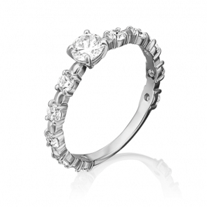 Серебряное кольцо Platina с фианитом 01-5364-00-401-0200-69 фото