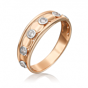 Золотое кольцо Platina с фианитом 01-5366-00-401-1110-03 фото