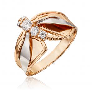 Кольцо из комбинированного золота Platina с фианитом 01-5368-00-501-1111-38 фото