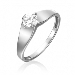 Кольцо из белого золота Platina с фианитом 01-5369-00-501-1120-38 фото