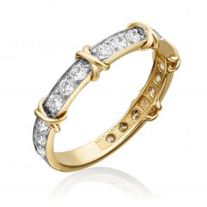 Кольцо из лимонного золота Platina с фианитом 01-5373-00-401-1130 фото