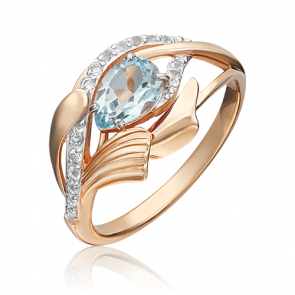 Золотое кольцо Platina с топазом 01-5378-00-201-1110-57 фото