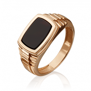 Золотое кольцо Platina с ониксом 01-5387-00-281-1110-46 фото