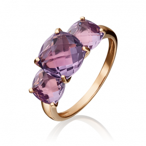 Золотое кольцо Platina с аметистом 01-5392-00-203-1110-46 фото