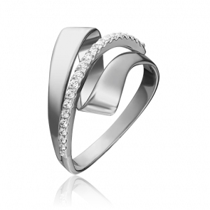 Кольцо из белого золота Platina с фианитом 01-5394-00-401-1120-24 фото