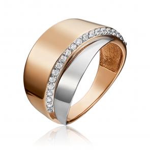 Кольцо из комбинированного золота Platina с фианитом 01-5398-00-401-1111-23 фото