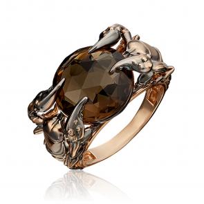 Золотое кольцо Platina с кварцем 01-5406-00-202-1110-46 фото