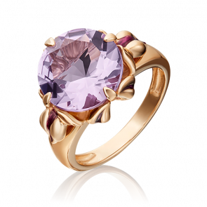 Золотое кольцо Platina с аметистом и эмалью 01-5407-00-203-1110-46 фото