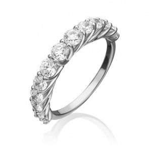 Кольцо из белого золота Platina с фианитом 01-5413-00-401-1120 фото