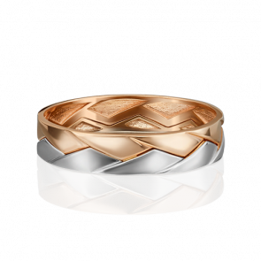 Обручальное кольцо из комбинированного золота Platina 01-5416-00-000-1111-39 фото
