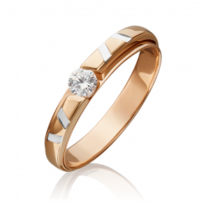 Золотое кольцо Platina с фианитом 01-5422-00-401-1110 фото