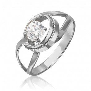 Кольцо из белого золота Platina с фианитом 01-5423-00-501-1120-38 фото