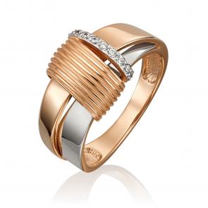 Кольцо из комбинированного золота Platina с фианитом 01-5426-00-401-1111-23 фото