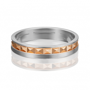 Обручальное кольцо из комбинированного золота Platina 01-5439-00-000-1111-54 фото