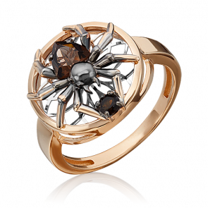 Кольцо из комбинированного золота Platina с кварцем 01-5461-00-202-1111-75 фото