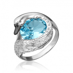 Кольцо из белого золота Platina с топазом 01-5464-00-201-1120-46 фото