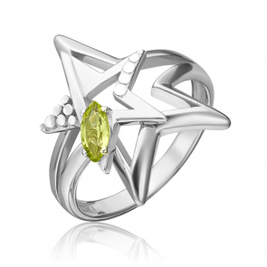 Серебряное кольцо Platina с хризолитом 01-5469-00-205-0200-69 фото