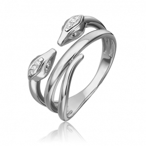 Кольцо из белого золота Platina с бриллиантом 01-5499-00-101-1120 фото