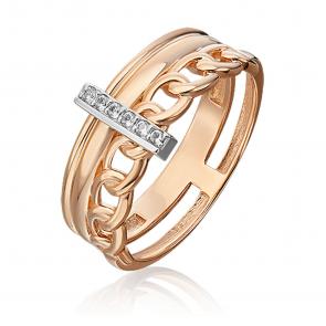 Кольцо из комбинированного золота Platina с топазом 01-5502-00-201-1111 фото