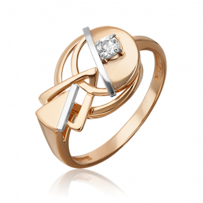 Кольцо из комбинированного золота Platina с топазом 01-5505-00-201-1111 фото