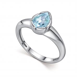 Серебряное кольцо АЛЬКОР с топазом 01-5513/00ТБ-00 фото