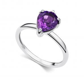 Серебряное кольцо АЛЬКОР с аметистом 01-5514/00АМ-00 фото