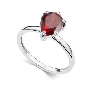 Серебряное кольцо АЛЬКОР с гранатом 01-5514/00ГР-00 фото