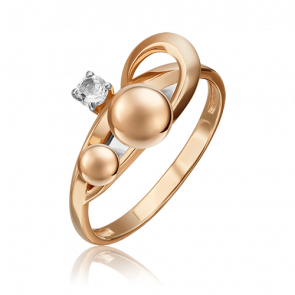 Кольцо из комбинированного золота Platina с топазом 01-5516-00-201-1111 фото