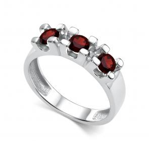 Серебряное кольцо АЛЬКОР с гранатом 01-5519/00ГР-00 фото