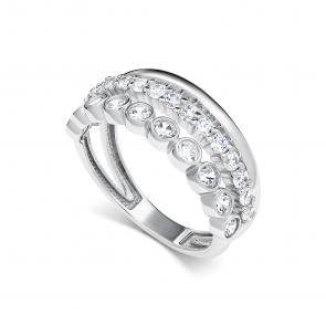 Серебряное кольцо АЛЬКОР с фианитом 01-5534/00КЦ-00 фото