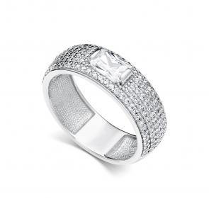 Серебряное кольцо АЛЬКОР с фианитом 01-5536/00КЦ-00 фото