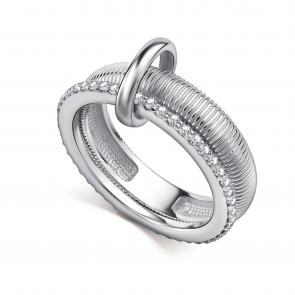 Серебряное кольцо АЛЬКОР с фианитом 01-5537/00КЦ-00 фото