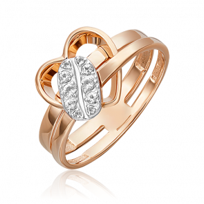 Кольцо из комбинированного золота Platina с топазом 01-5559-00-201-1111 фото