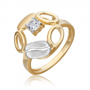 Кольцо из комбинированного золота Platina с топазом 01-5561-01-201-1121 фото