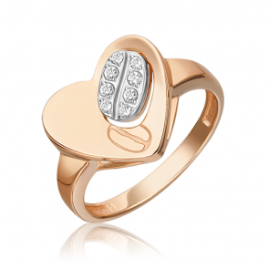Кольцо из комбинированного золота Platina с топазом 01-5564-00-201-1111 фото