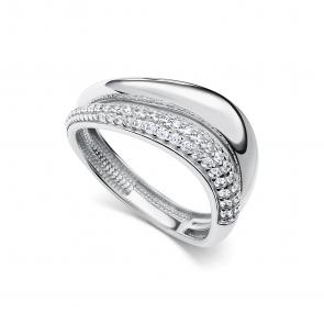 Серебряное кольцо АЛЬКОР с фианитом 01-5566/00КЦ-00 фото