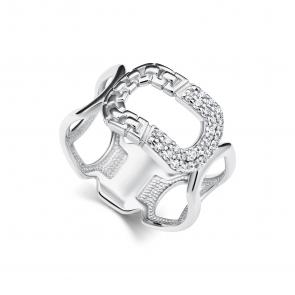 Серебряное кольцо АЛЬКОР с фианитом 01-5568/00КЦ-00 фото