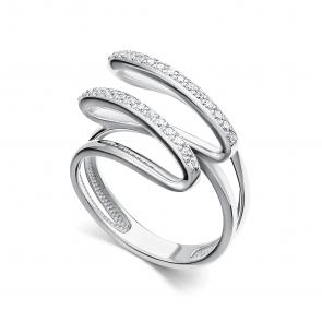 Серебряное кольцо АЛЬКОР с фианитом 01-5569/00КЦ-00 фото