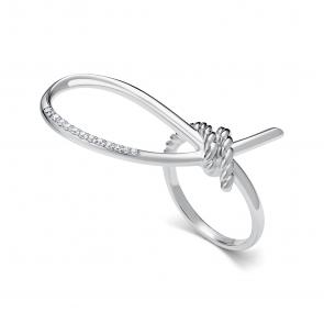 Серебряное кольцо АЛЬКОР с фианитом 01-5571/00КЦ-00 фото