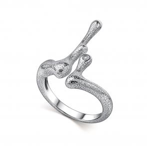 Серебряное кольцо АЛЬКОР с бриллиантом 01-5575/000Б-00 фото
