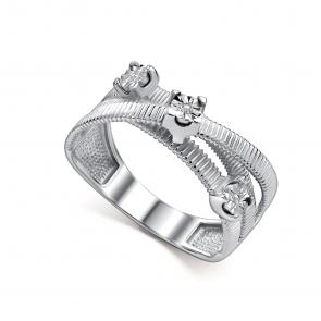 Серебряное кольцо АЛЬКОР с бриллиантом 01-5577/000Б-00 фото