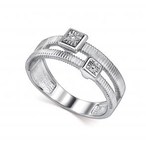 Серебряное кольцо АЛЬКОР с бриллиантом 01-5579/000Б-00 фото