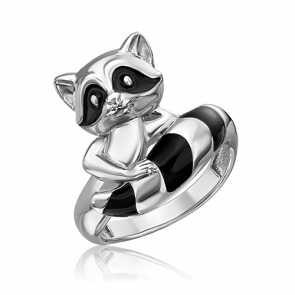 Серебряное кольцо Platina с эмалью 01-5597-00-000-0200 фото