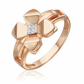 Кольцо из комбинированного золота Platina с бриллиантом 01-5602-00-101-1111 фото