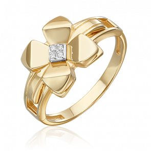 Кольцо из комбинированного золота Platina с бриллиантом 01-5602-00-101-1121 фото