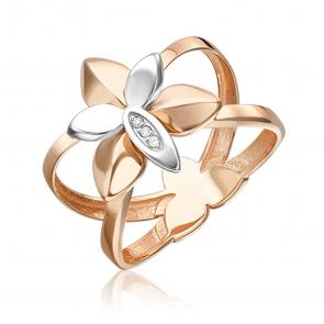 Кольцо из комбинированного золота Platina с бриллиантом 01-5603-00-101-1111 фото