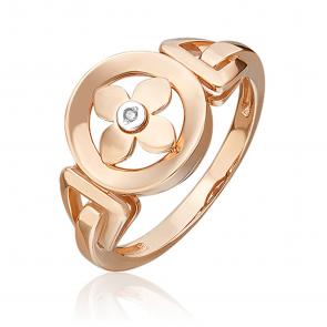 Кольцо из комбинированного золота Platina с бриллиантом 01-5606-00-101-1111 фото