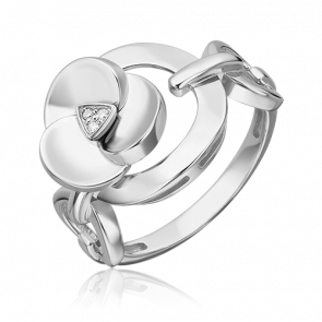 Кольцо из белого золота Platina с бриллиантом 01-5609-00-101-1120 фото